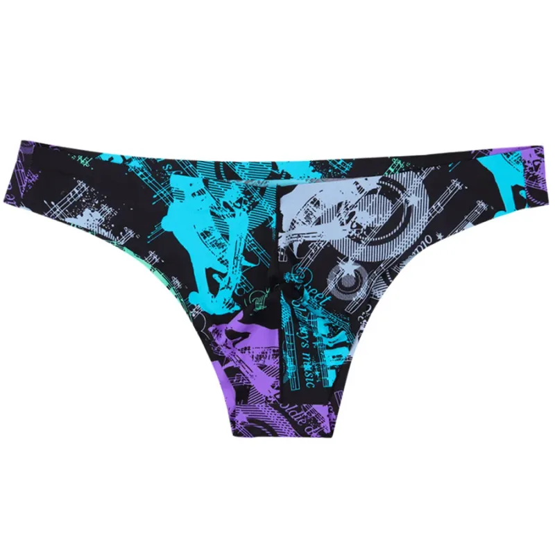 Men Sexy Style Smooth Soft Printed Underwear Men's Thin Underpants Man Low Waist Bikini Ice Silk Briefs Seamless Underwear 817 — image 28