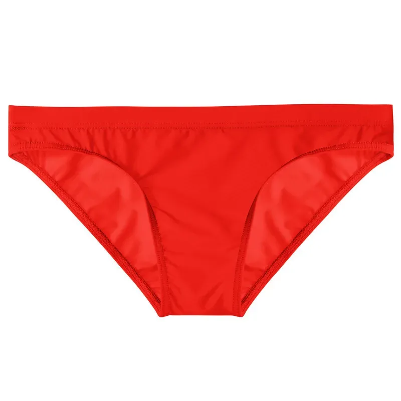 Summer Ice Silk Man Solid Transparent Low Waist Underwear Seamless Breathable Soft Tight Thin Fashion Yong Male U Convex Breifs