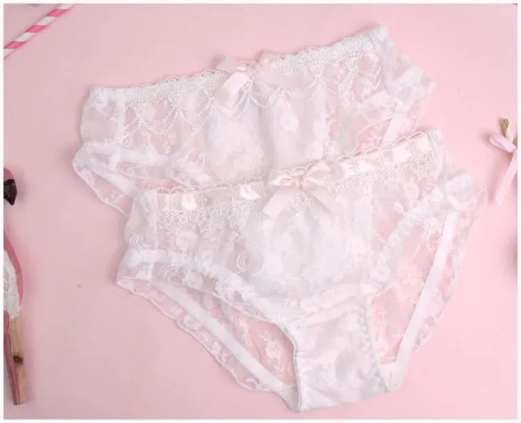 Girls water soluble lace thin section lingerie comfortable gather bra set ladies solid color underwear cute and sexy bralette — image 2