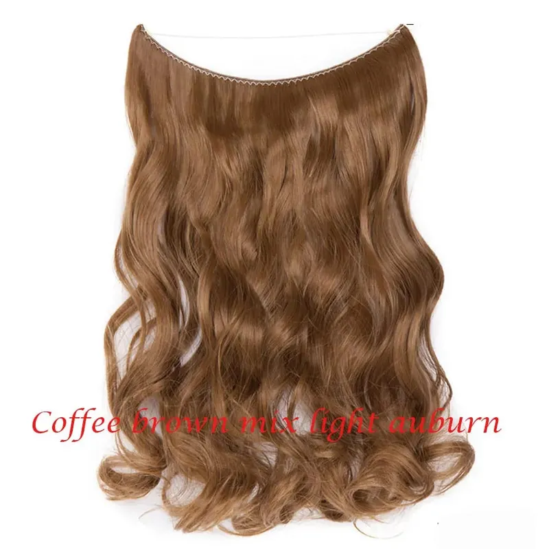 S-noilite 32 kleuren Synthetische Onzichtbare Draad Haarverlenging Clip In Vals Haar Haarstukjes Lange Hair Extensions Voor Vrouwen