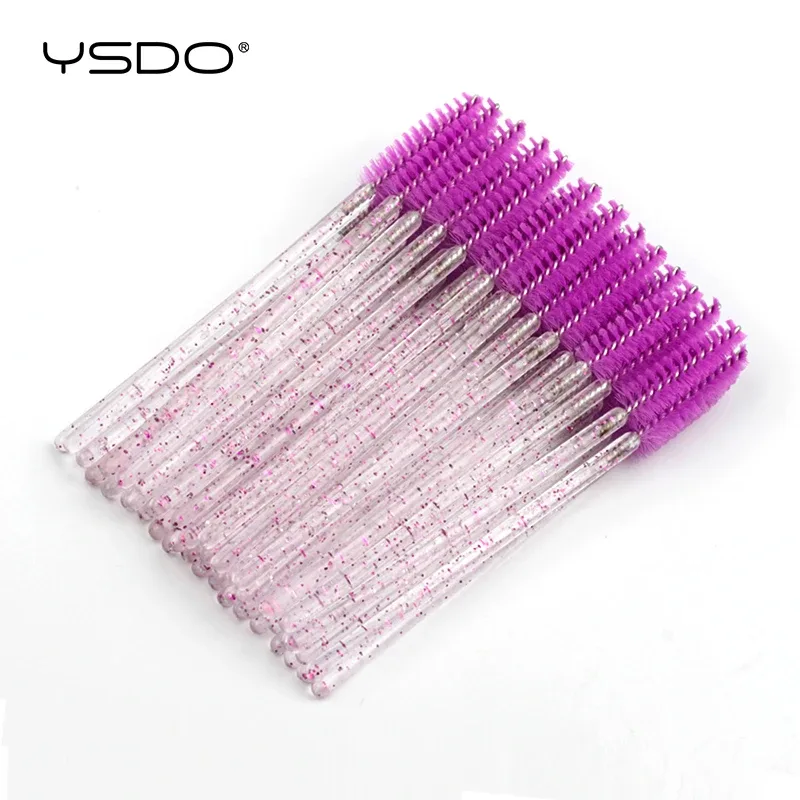 Good Quality 5/50 Pcs Crystal Eyelash Makeup Brushes Diamond Handle Mascara Wands Eyelash Extension Tools