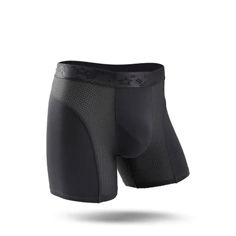 Mens Underwear Modal Boxers Shorts Hombre Solid Mesh Breathable Pouch Panties Man Long Leg Underpants Cueca Calzoncillos XL-6XL