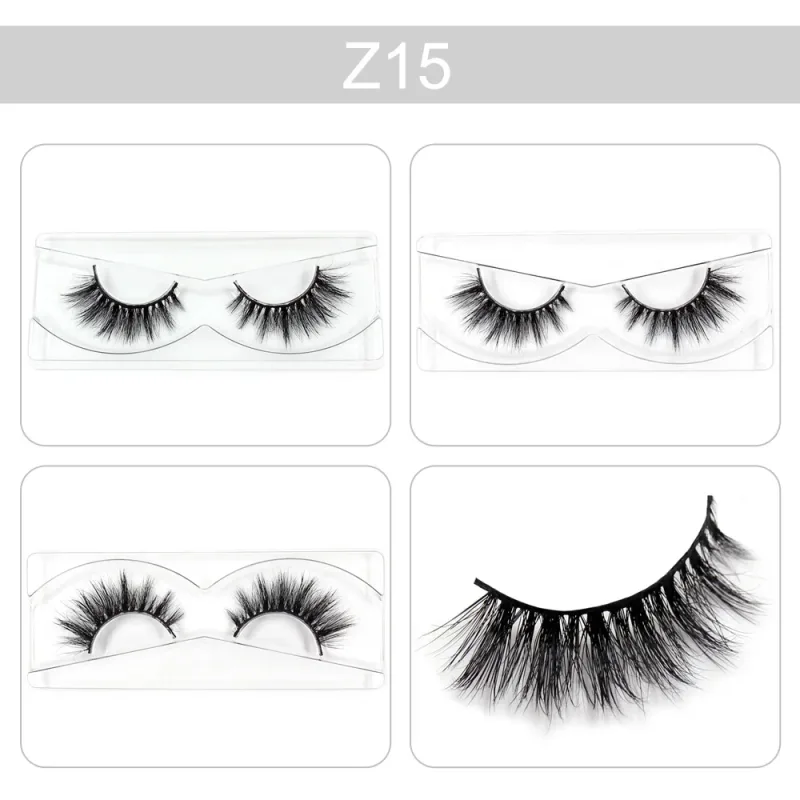 Makeup Lashes 3D Mink Eyelashes Wispy Volume False Lashes Dramatic Lash Natural Fuffy Lashes Full Finish Glamorous Eye