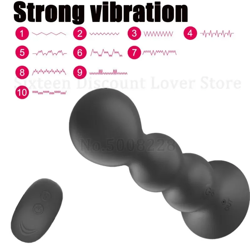 Wireless Remote Control Prostate Massager Vagina Ball Anus Beads Inflatable Expansion Plug Anal Vibrator Sex Toys For Men Women — image 4