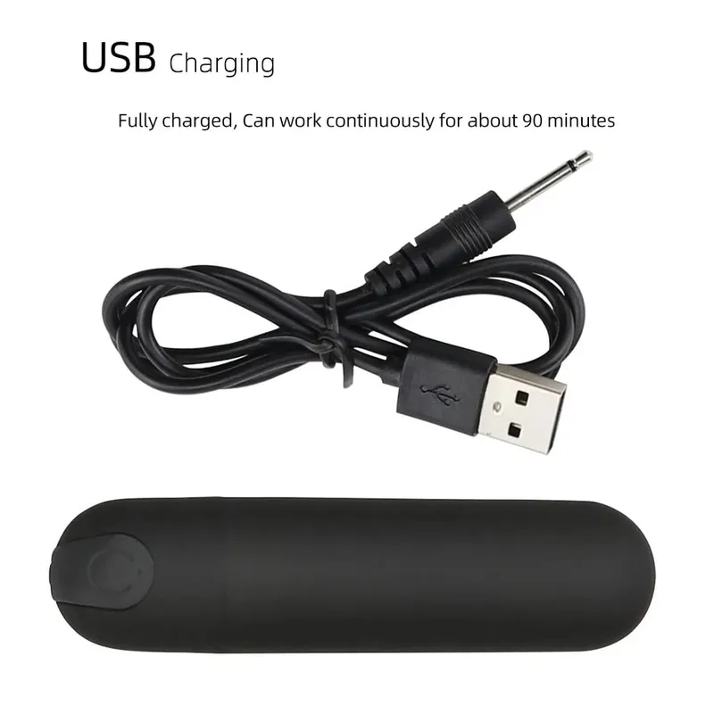 Powerful USB Charge Bullet Vibrator Clitoris Stimulator G-Spot Vagina Massage Adult Erotic Sex Toys For Woman Female Masturbator