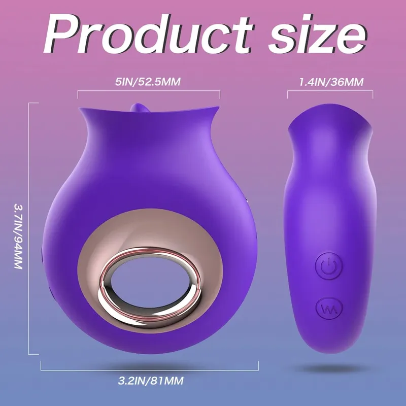 Vibrador para lamer la lengua y el clítoris, juguete sexual para clítoris y pezones de 9 velocidades para mujeres, estimulador del orgasmo del punto G, juguete de masturbación femenina