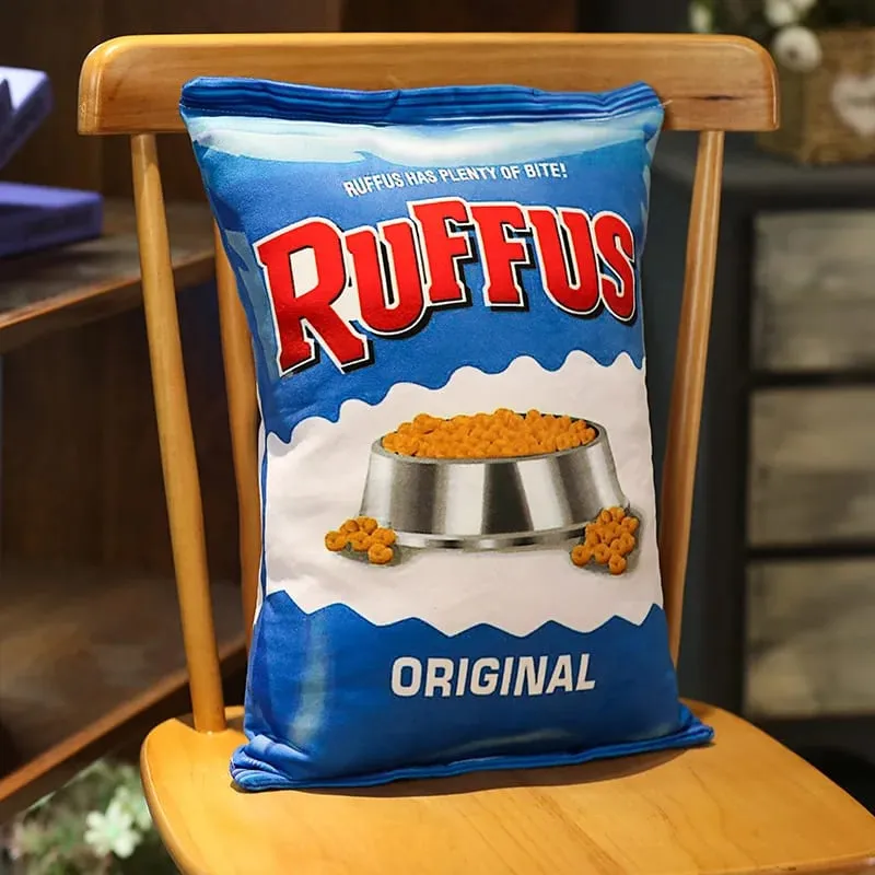 Creative Lifelike Snacks Plush Pillow Simulation Cat Dog Food Potato Chips Cookie Lifelike Food Snack Cushion Plushie Props Gift — image 6
