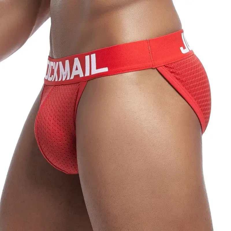 Ropa interior Sexy para Hombre, Tanga para Hombre, ropa interior Gay de malla, Bikini, Calzoncillos para Hombre, pantalones cortos deslizantes, bragas masculinas, suspensorio transpirable