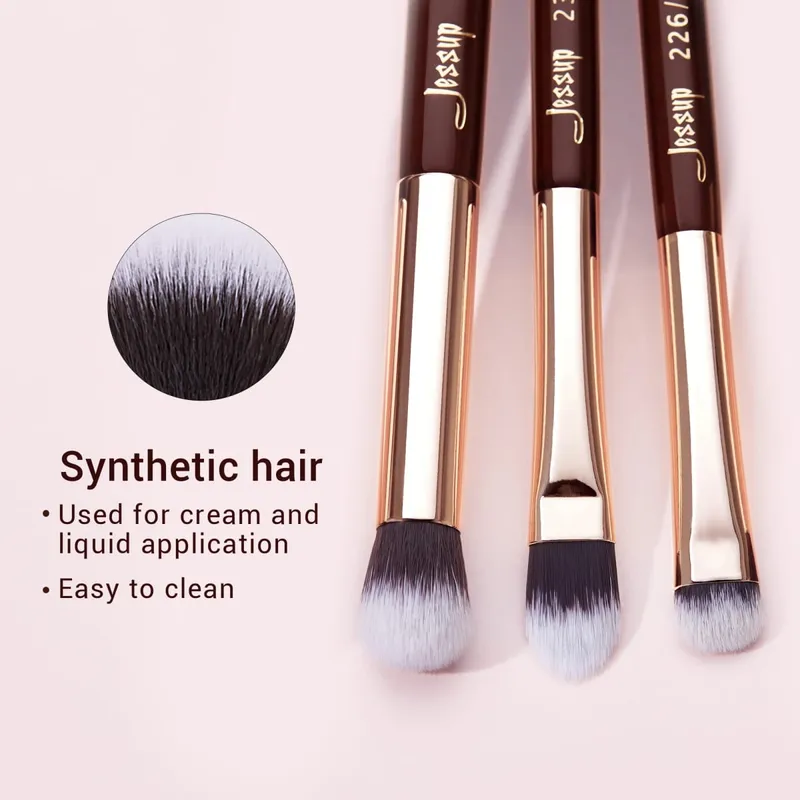 Jessup Eye Brushes Set 15pcs Makeup brush Natural Synthetic Eyeshadow Brush Eyeliner Blending Eyebrow Concealer T284