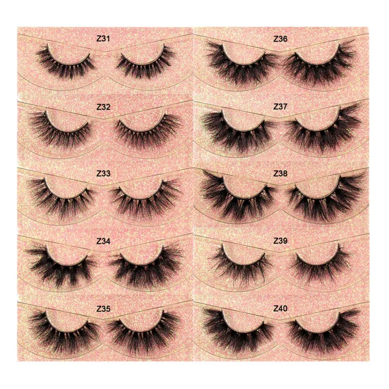 Makeup Lashes 3D Mink Eyelashes Wispy Volume False Lashes Dramatic Lash Natural Fuffy Lashes Full Finish Glamorous Eye