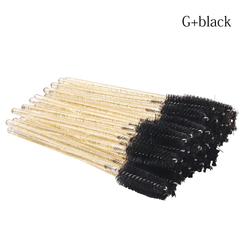 50 Pcs Disposable eyelash brushes Nylon brow brush Crystal Mascara Wands Applicator eye lashes Cosmetic comb women Makeup tools