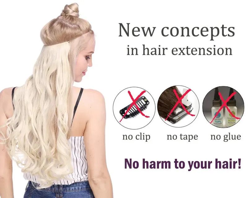 S-noilite 32 kleuren Synthetische Onzichtbare Draad Haarverlenging Clip In Vals Haar Haarstukjes Lange Hair Extensions Voor Vrouwen