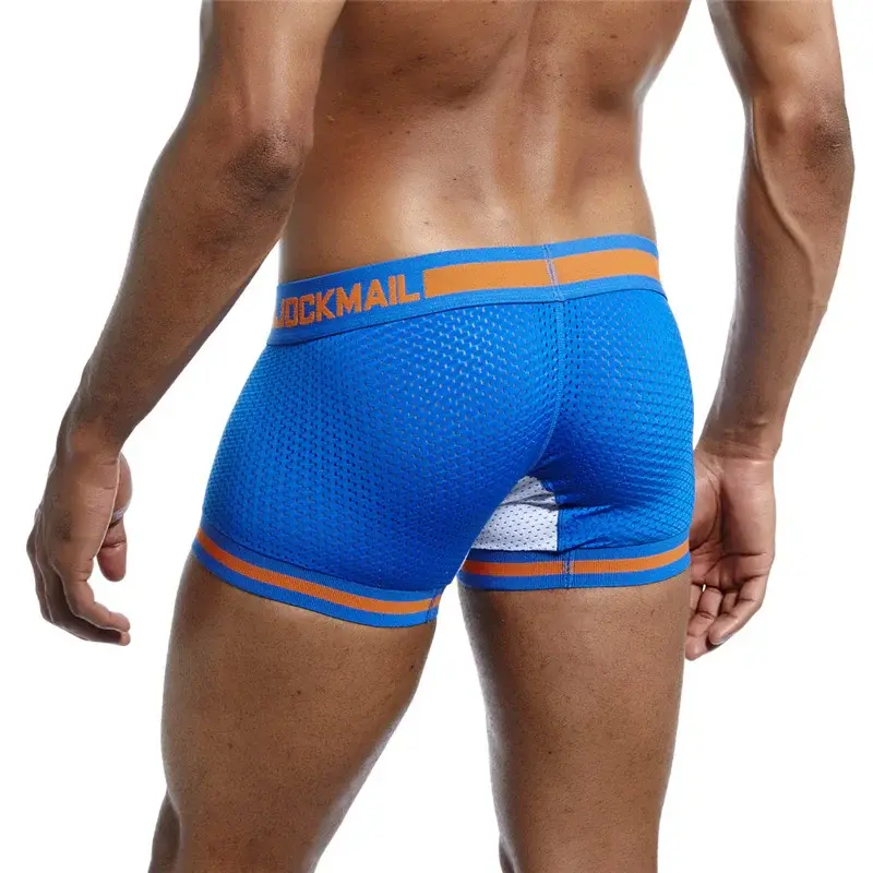 Malha de algodão roupa interior masculina moda cintura baixa briefs shorts esportes casuais boxer troncos