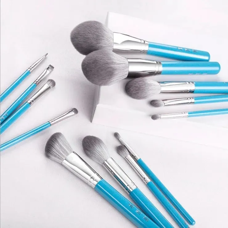 13pcs/set Blue Makeup brushes set Soft Powder sculpting foundation eye shadow concealer detail eyebrow Make up brush kit