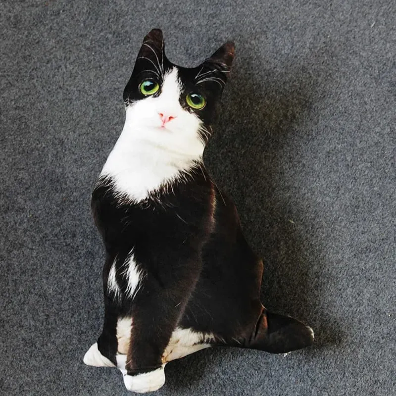 50 cm lebensechtes Plüsch-Katzenkissen, gefülltes 3D-Druck-Tierkatzen-Wurfkissen, Heimdekoration, Geschenk für Automenschen — image 6