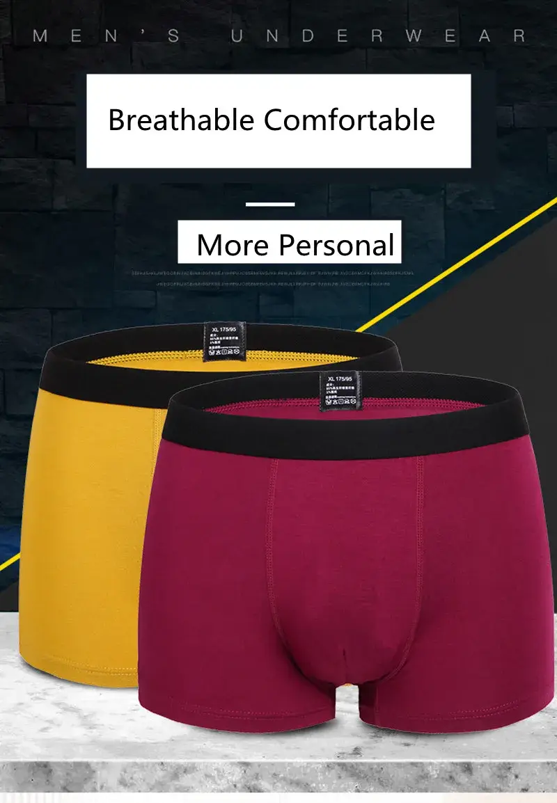 6pcs/Set Black Boxer Men Underwear Bamboo Men's Panties Shorts Breathable Underpants Man Comfortable Sexy Boxers & Briefs Men — image 1