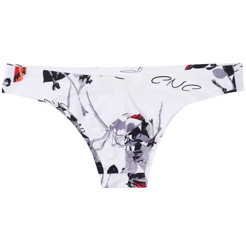 Men Sexy Style Smooth Soft Printed Underwear Men's Thin Underpants Man Low Waist Bikini Ice Silk Briefs Seamless Underwear 817 — image 7