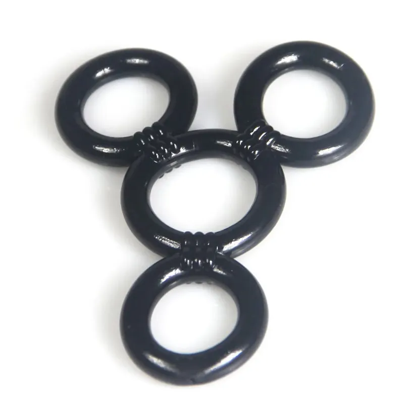 4 Ring/Set Silicone Cock Ring Delay Ejaculation Penis Lasting Erection Dildo Rings Adult Products Male Sex Toys for Man