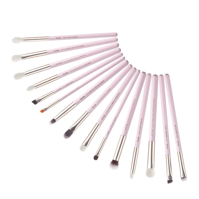 Jessup Makeup Brushes Set 15pcs Eye Make up Brush Eyeshadow Eyebrow Liner Blending Concealer Cosmetic Tool Kits Goat Hair Brush