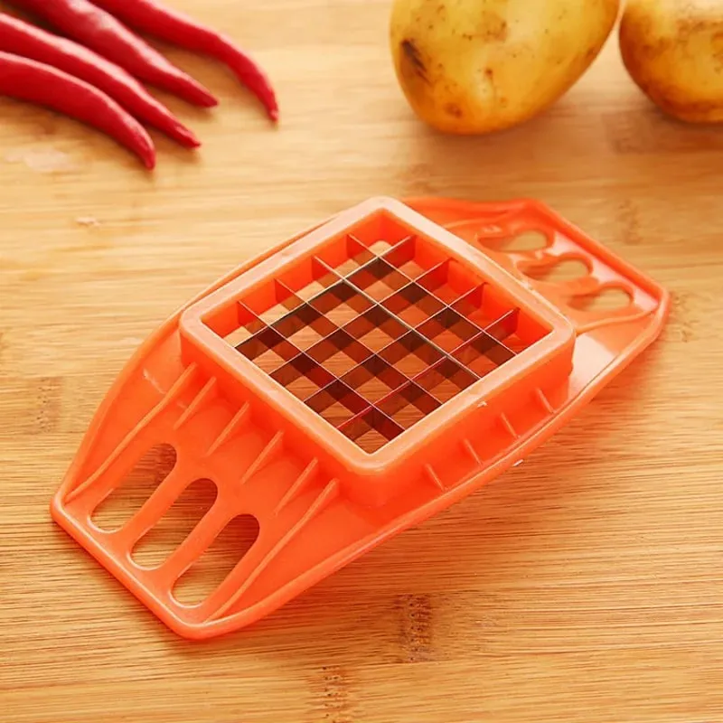 Stainless Steel Vegetable Potato Slicer Cutter Chopper Chips Making Tool Potato Cutting Fries Tool Kitchen Accessories E#CH