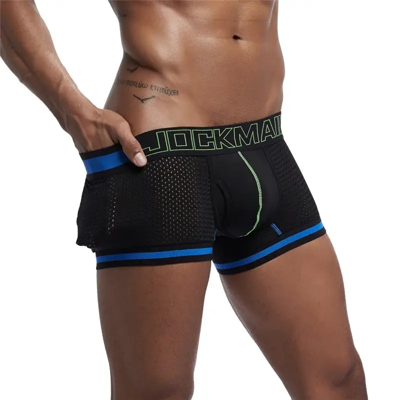 Malha de algodão roupa interior masculina moda cintura baixa briefs shorts esportes casuais boxer troncos