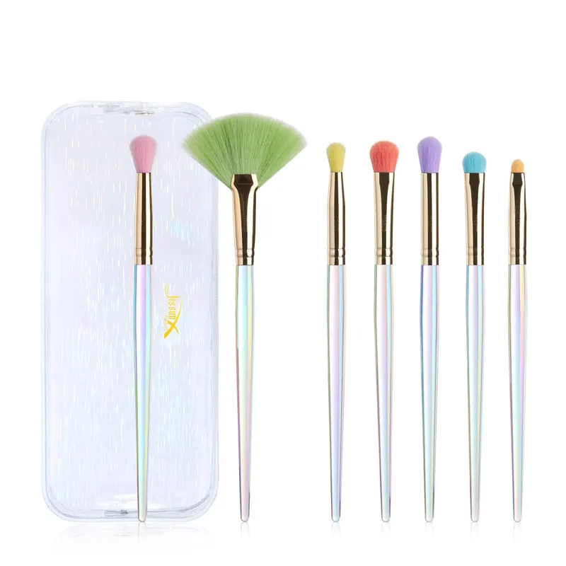 Jessup Makeup Brushes Set 7PCS Brushes Eyeshadow Concealer Blending Contour Eye Brush Synthetic Hair with Cosmetic Bag