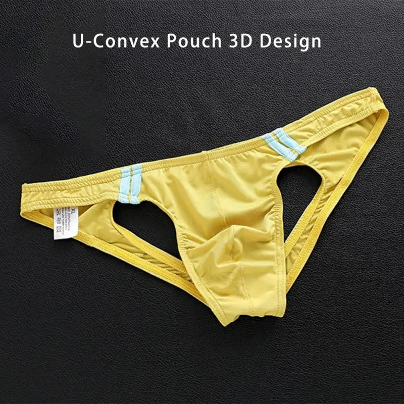 Open Butt Underwear Men's T-Back G-String Briefs Jockstrap Panties Breathable Tangas Thong Lingerie Erotic Underpants