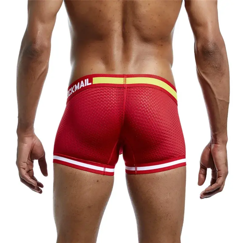 Malha de algodão roupa interior masculina moda cintura baixa briefs shorts esportes casuais boxer troncos