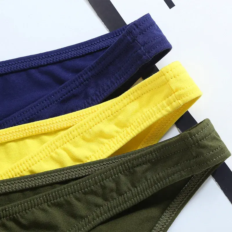 Men's Underwear Male Sexy Solid Briefs Underpants for Men Brief Cotton Adult Panties Mens Bikini Pant Men Sexy Slip Hombre 1805