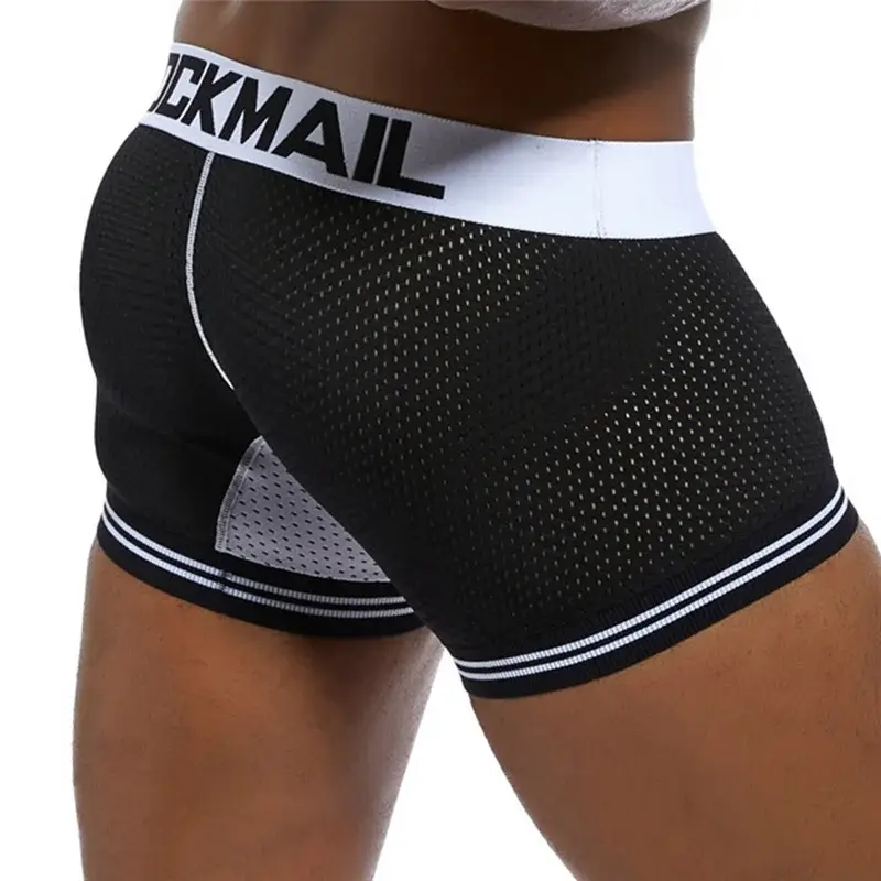 Malha de algodão roupa interior masculina moda cintura baixa briefs shorts esportes casuais boxer troncos