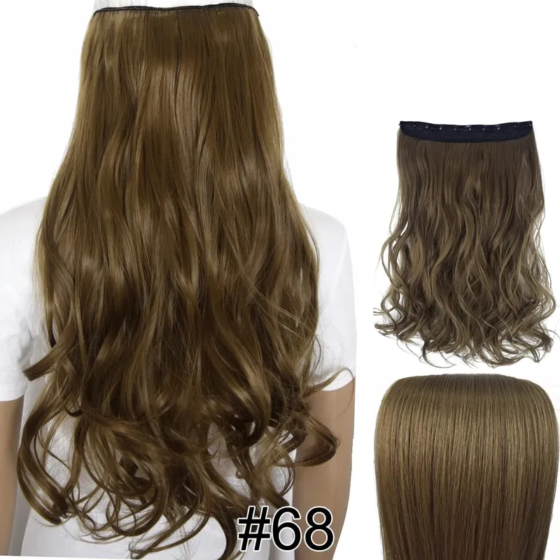 Synthetic Hair Fiber Heat Resistant 120gr Wavy 5 clips clip in Hair Extensions 5002