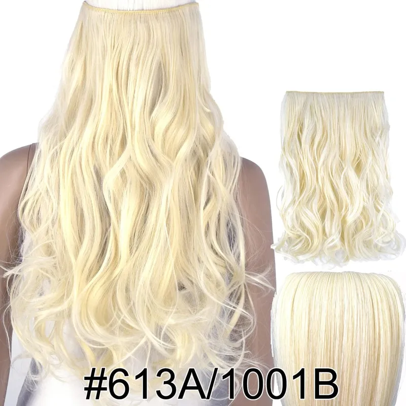 Synthetic Hair Fiber Heat Resistant 120gr Wavy 5 clips clip in Hair Extensions 5002