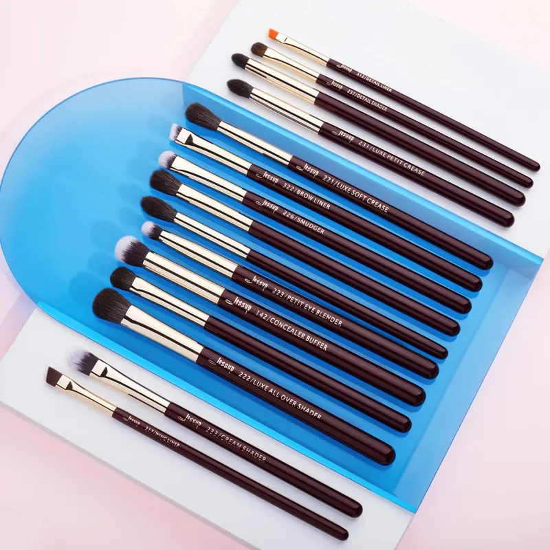 Jessup Eye Brushes Set 15pcs Makeup brush Natural Synthetic Eyeshadow Brush Eyeliner Blending Eyebrow Concealer T284