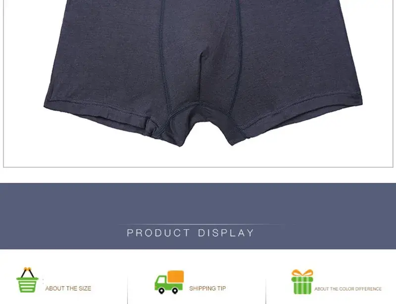 6pcs/Set Black Boxer Men Underwear Bamboo Men's Panties Shorts Breathable Underpants Man Comfortable Sexy Boxers & Briefs Men — image 13