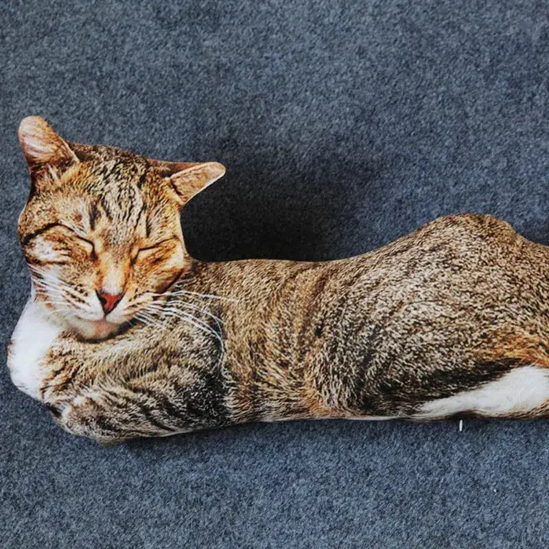 50 cm lebensechtes Plüsch-Katzenkissen, gefülltes 3D-Druck-Tierkatzen-Wurfkissen, Heimdekoration, Geschenk für Automenschen — image 7