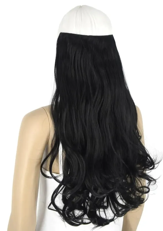 Synthetic Hair Fiber Heat Resistant 120gr Wavy 5 clips clip in Hair Extensions 5002
