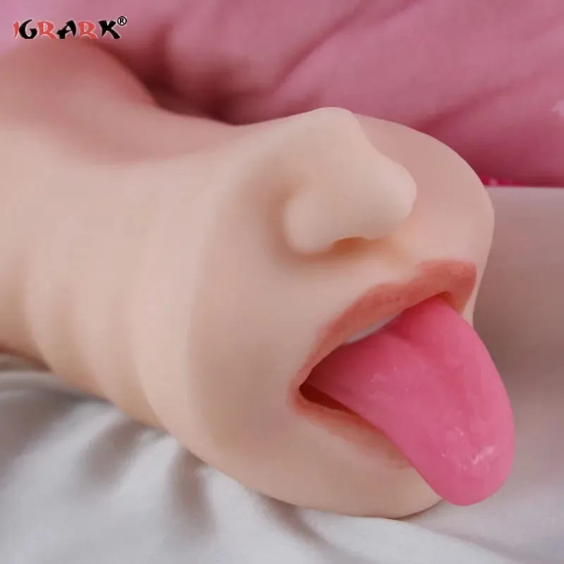 Mouth Massage Male Masturbator Deep Throat Masturbate Cup With Tongue Tooth Artificial Pocket Vagina Oral Sex Toys for Adult Men — image 3