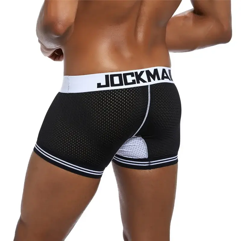 Malha de algodão roupa interior masculina moda cintura baixa briefs shorts esportes casuais boxer troncos