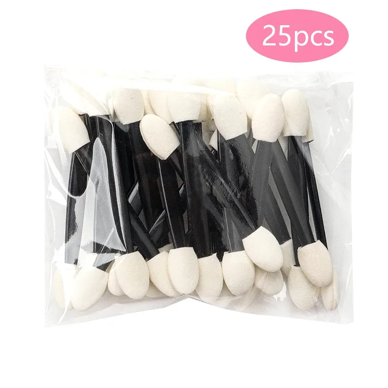 25Pcs Double Head Eye Shadow Brush Eyeshadow Makeup Brushes Applicator Women Cosmetic Sponge Stick Clean Supplies Beauty Tools