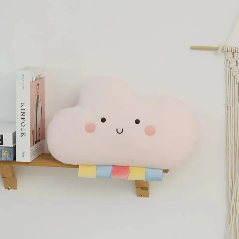Cute Emotion Face Weather Pillow Stuffed Plush Thunder Dark Clouds Rainbow White Cloud Cushion Baby Bed Room Decor Home Decor — image 7