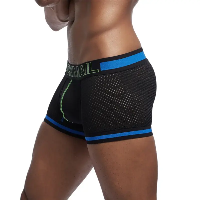 Malha de algodão roupa interior masculina moda cintura baixa briefs shorts esportes casuais boxer troncos