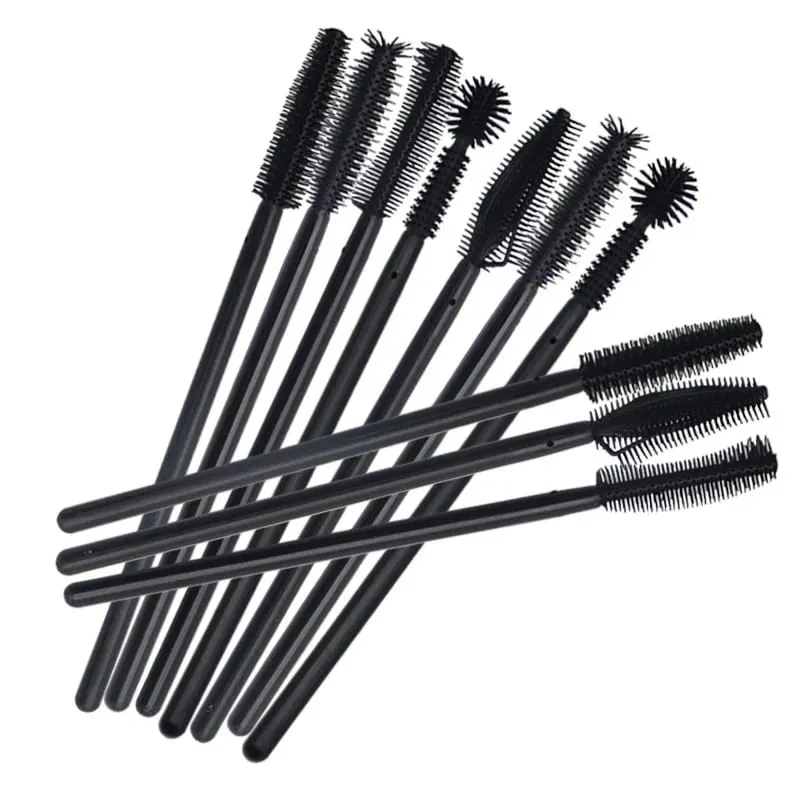 50 Pcs Disposable Silicone Eyelashes Brushes Applicator Eye Lash Mascara Wands Brush Eyelash Extension Women Makeup Tools