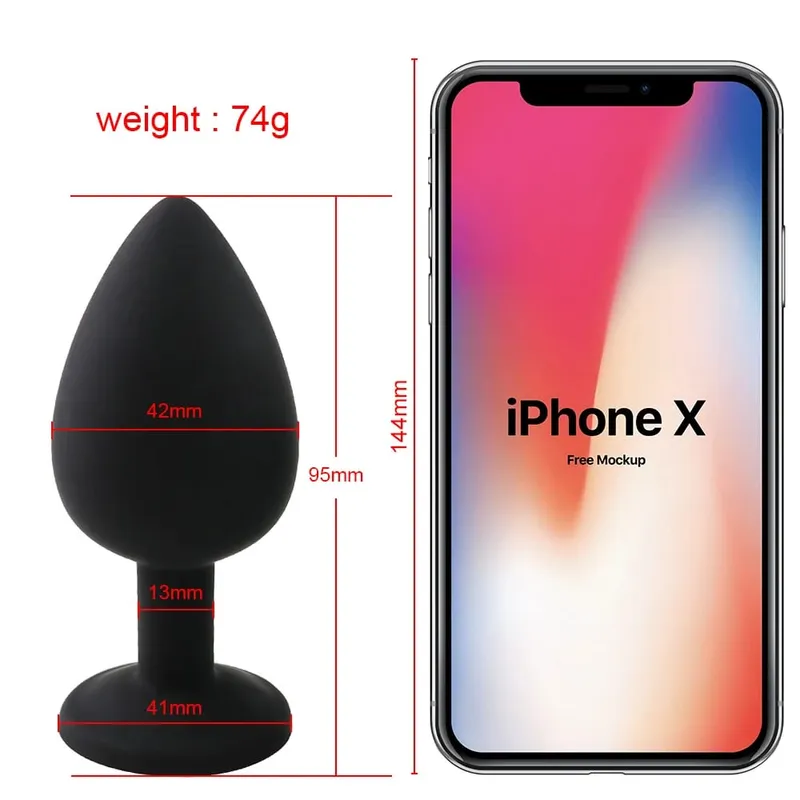 S/M/L 100%Silicone Butt Plug Anal Plugs Unisex Sex Stopper 3 Different Size Adult Toys for Men/Women Anal Trainer For Couples SM