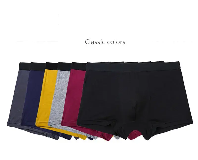 6pcs/Set Black Boxer Men Underwear Bamboo Men's Panties Shorts Breathable Underpants Man Comfortable Sexy Boxers & Briefs Men — image 9