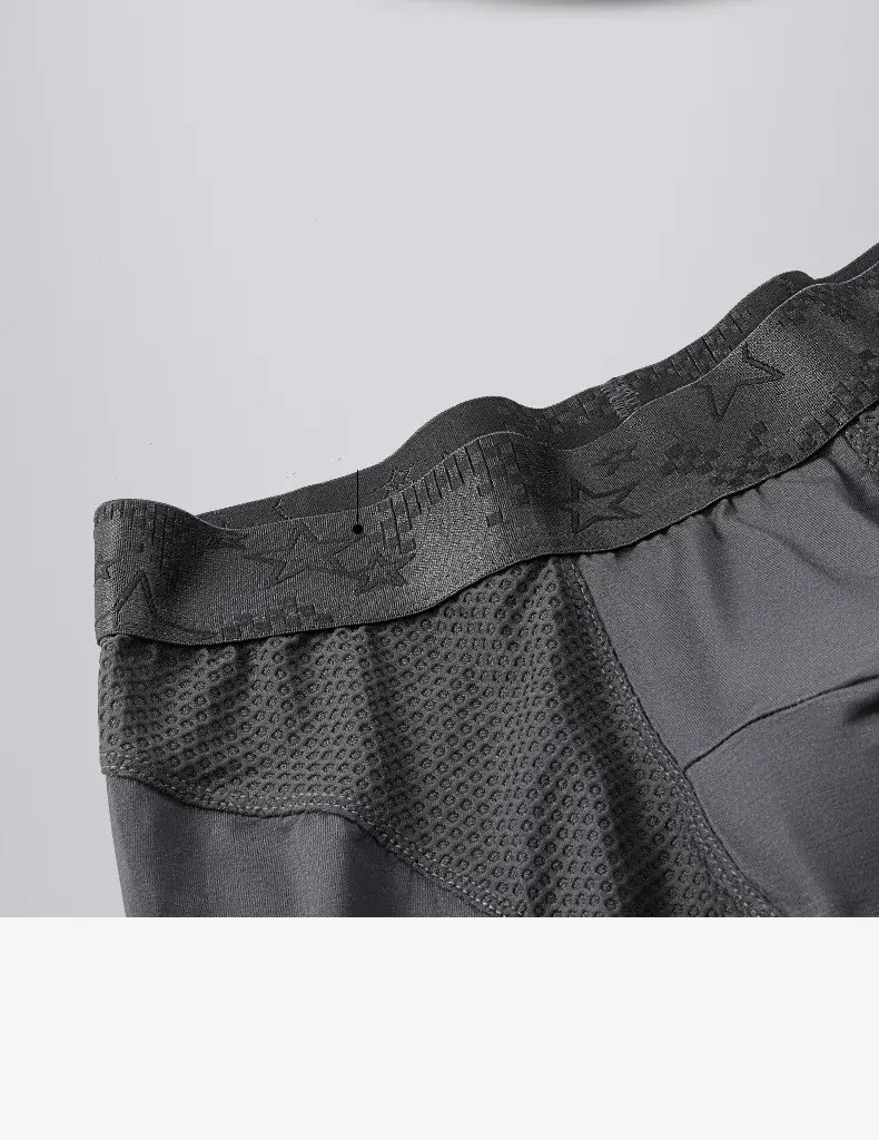 Mens Underwear Modal Boxers Shorts Hombre Solid Mesh Breathable Pouch Panties Man Long Leg Underpants Cueca Calzoncillos XL-6XL