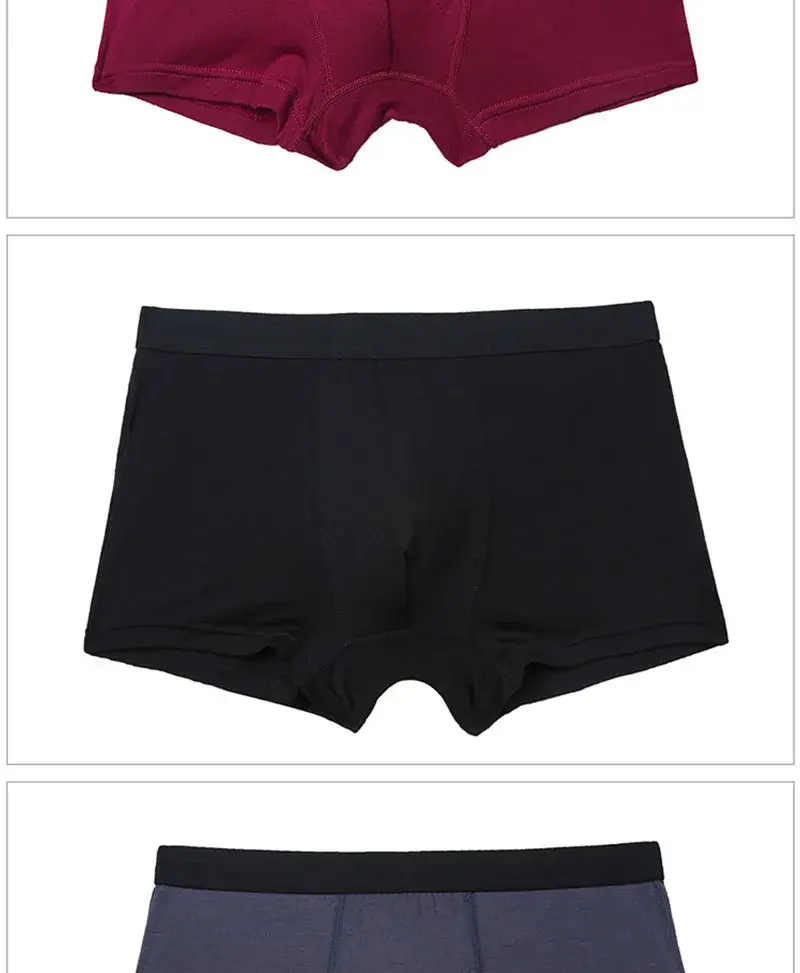 6pcs/Set Black Boxer Men Underwear Bamboo Men's Panties Shorts Breathable Underpants Man Comfortable Sexy Boxers & Briefs Men — image 12