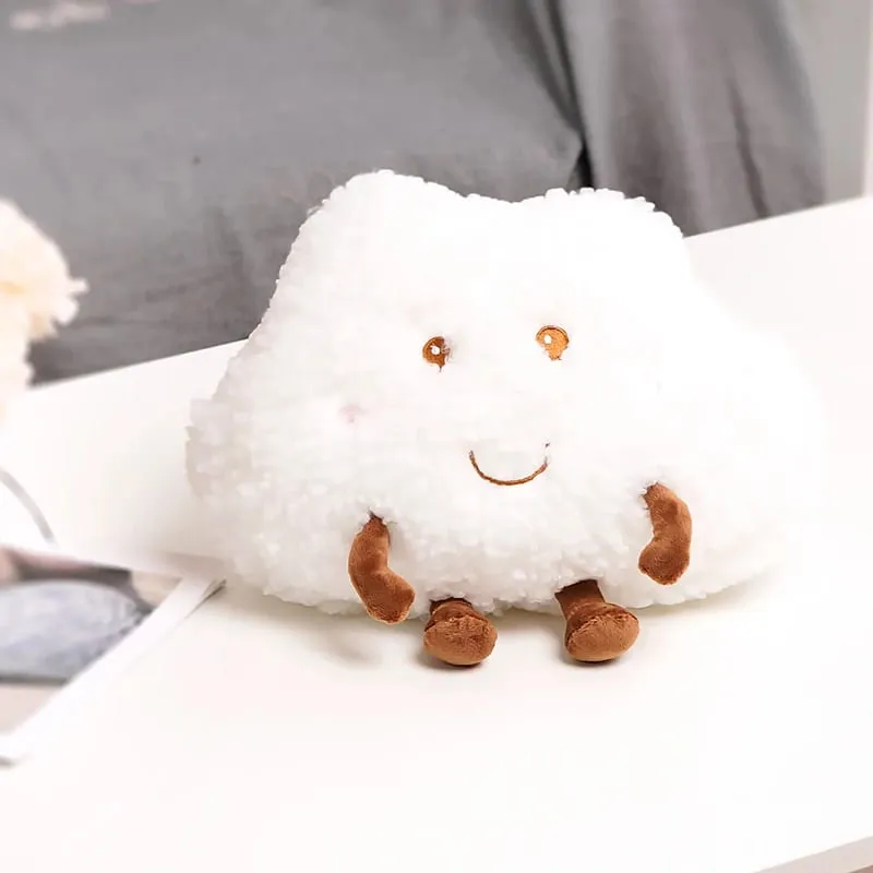 Cute Cloud Plush Pillow Stuffed Soft Creative Family Bread Poached Egg Chestnut Hermit Crab Toy Car Pillow Home Decor Kids Toys — image 9