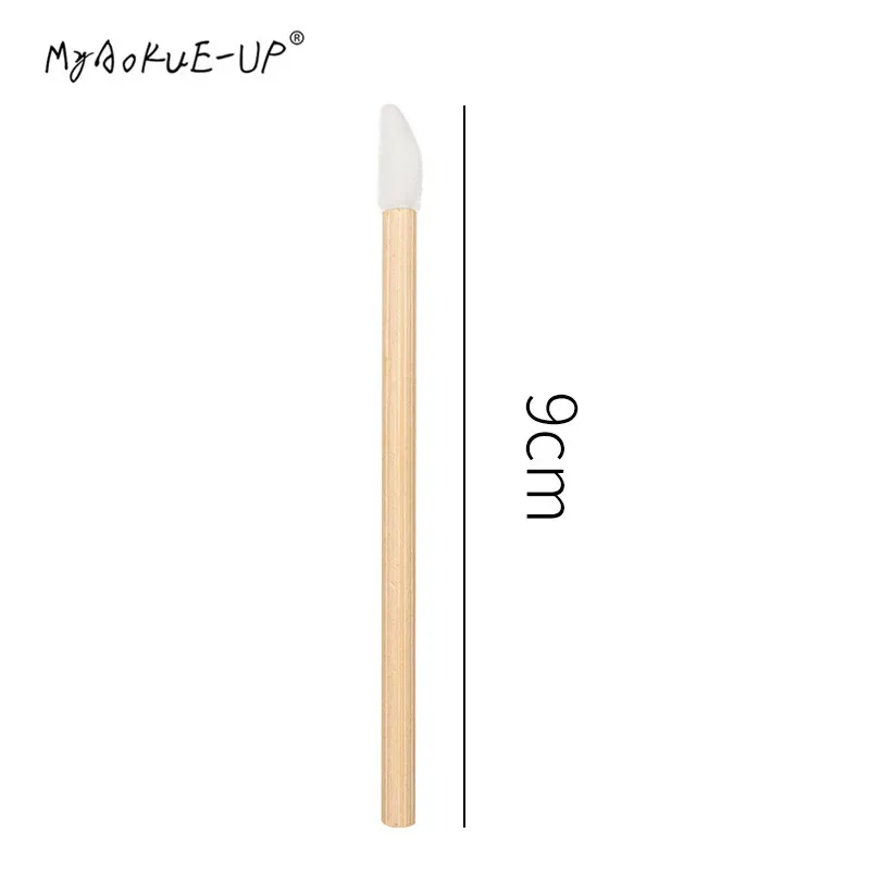50 Pcs/Pack Disposable Bamboo Lip Brush Lashes Micro Brushes Applicator Tool for Eyelash Extension Women Makeup Tools