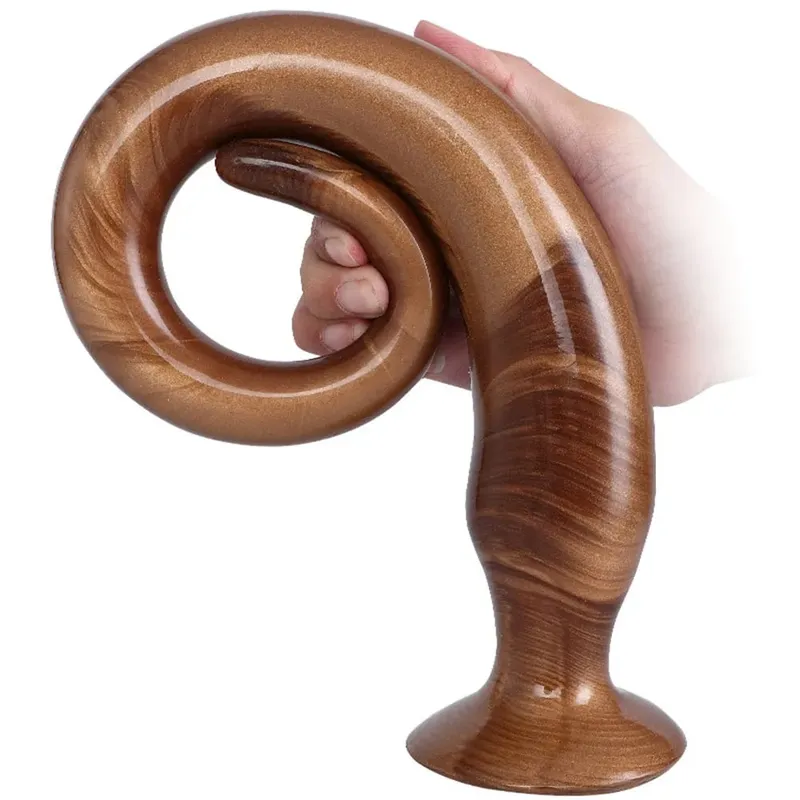 34-50CM Liquid Silicone Scale Anal Strip Butt Plug Dildo Stimulate Anus Vagina Soft Anal Dilator Couple Sex Toys For Women Men