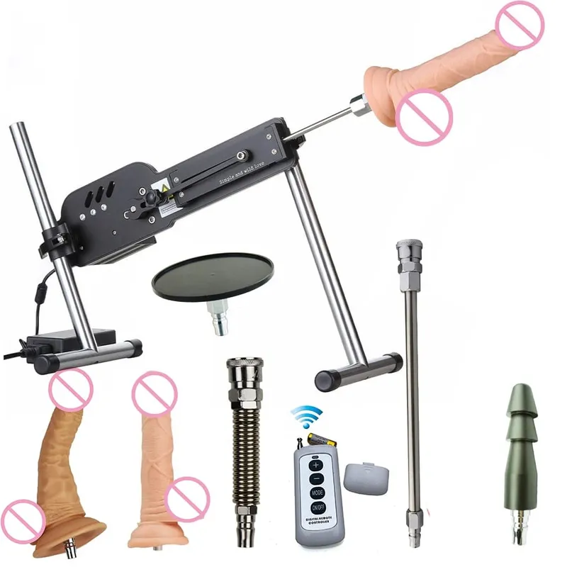Sexmaskine til kvinder Strong Power Turbo Gear Onani Love Machine V-U-Lock Vibrator Sex Machine med Dildo